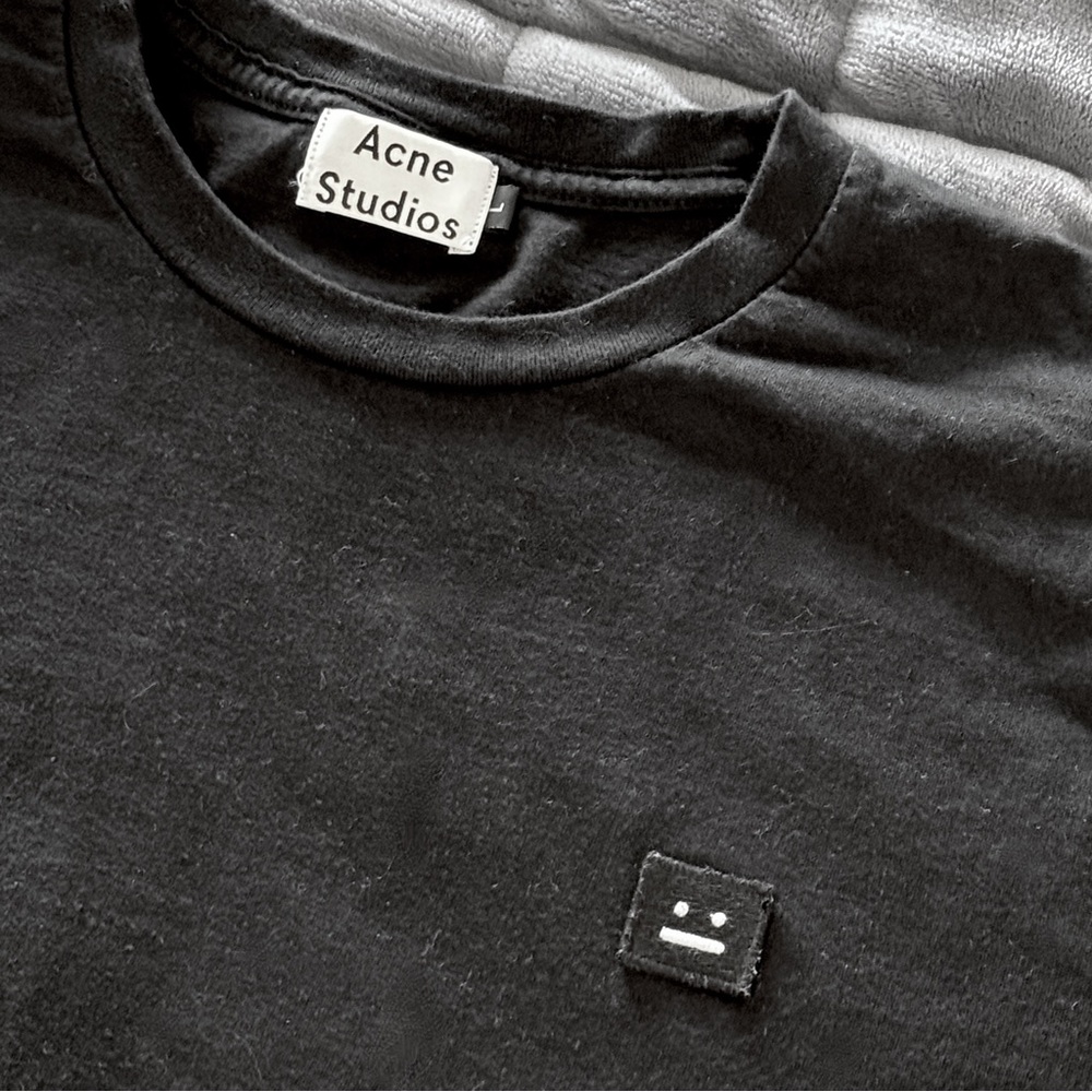 Acne Studios Black Face Patch LS Tee